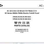 Hangcha XC Series CPD20-XD4-SI21 to CPD35-XD6-SI21 Parts Catalog 2026