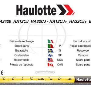 Haulotte HA12CJ HA32CJ HA12CJ+ HA32CJ+ Spare Parts Catalog 2420342420