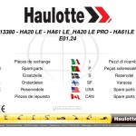 Haulotte HA20 LE PRO HA61 LE PRO Spare Parts Catalog 4000713380