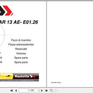 Haulotte STAR 6 AE STAR 13 AE Spare Parts Catalog 4001197690 01.2026 EN FR