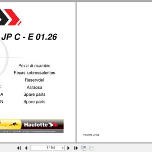 Haulotte STAR 6 JP C Spare Parts Catalog 4001016030 01.2026 EN FR
