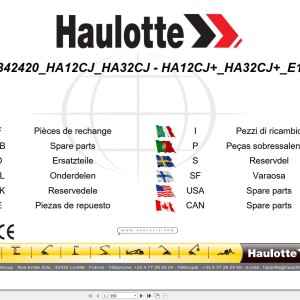 Haulotte HA12CJ to HA32CJ Parts Manual 2420342420