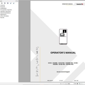 Haulotte HS15E to HS5390E PRO Operator's Manual 4001293410