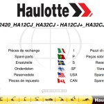 Haulotte HA12CJ to HA33CJ+ Parts Catalog