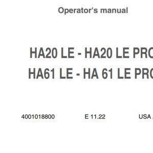 Haulotte HA20LE to HA61LE PRO Operator's Manual