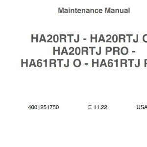 Haulotte HA20RTJ to HA61RTJ PRO Maintenance Manual