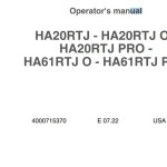 Haulotte HA20RTJ to HA61RTJ PRO Operator's Manual