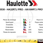 Haulotte HA32RTJ PRO HA100RTJ PRO Parts Catalog