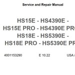 Haulotte HS15E to HS5390E PRO Service and Repair Manual