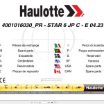 Haulotte STAR 6 JP C Parts Manual 4001016030