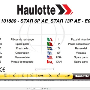 Haulotte STAR 6P AE STAR 13P AE Parts Manual 4001101880