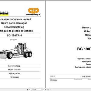 HBM Nobas BG190TA-4 Spare Parts Catalog 2012 ES EN DE FR
