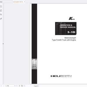 Heli 5-10t CPCD50-CPCD100 Operation Service Manual PDF