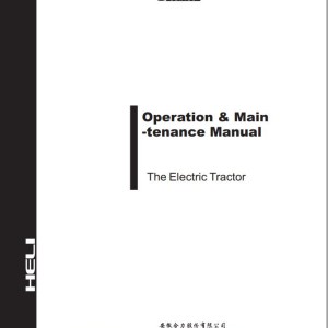 Heli Electric Tractor G Series 8-15t Operation and Maintenance Manual