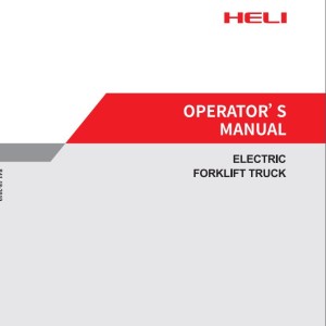 Heli Forklift Truck G Series 1-2.5t Operators Parts Manual