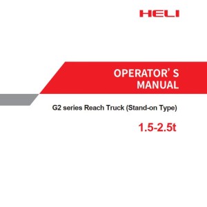 Heli Forklift Truck G2 Series 1.5-3.2t Service Operation Parts Manual