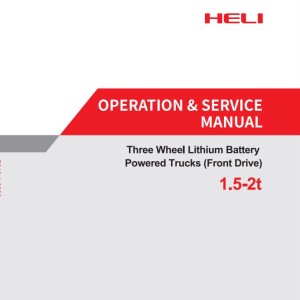 Heli Forklift Truck G2 Series 2t Operation Service Parts Manual