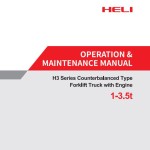 Heli Forklift Truck H3 Series 1-1.8t Operation Maintenance Parts Manual