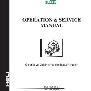 Heli Internal Combustion Tractor G Series 2t 2.5t Operation and Service Manual