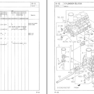 Isuzu Engine 4JG1 4JG2 Parts Manual