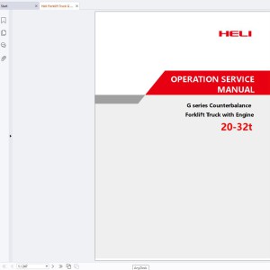 Heli G Series 20-32t CPCD200-CPCD320 Operation Service Manual 2025