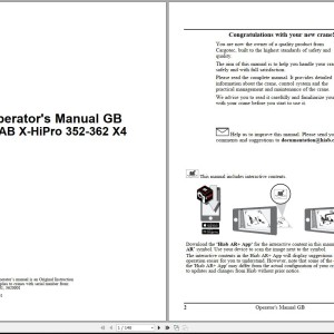 Hiab X-HiPro 352-362 X4 Operators Manual 2018