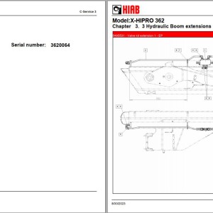 Hiab X-HIPRO 362 Chapter 3 Spare Parts Book 2023