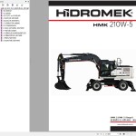 Hidromek HMK 210W-5 Stage 5 Service Manual Electric and Hydraulic Schematic REV00
