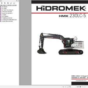 Hidromek HMK 230LC-5 Stage 5 Service Manual Electric and Hydraulic Schematic REV02