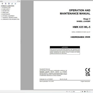 Hidromek HMK635WL-5 Stage 5 Operation Manual L217200401 2026