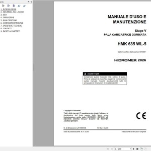 Hidromek HMK635WL-5 Stage 5 Operation Manual L217200408 2026 IT