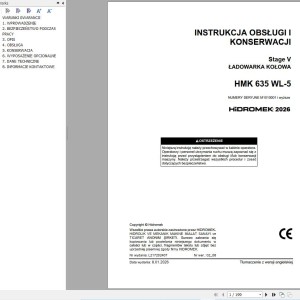 Hidromek HMK635WL-5 Stage 5 Operation Manual L217202407 2026 PL