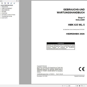 Hidromek HMK635WL-5 Stage 5 Operation Manual L217202412 2026 DE