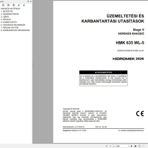 Hidromek HMK635WL-5 Stage 5 Operation Manual L217202416 2026 HU