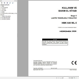 Hidromek HMK640WL-5 Stage5 Operation Manual L227202400 2026 TR