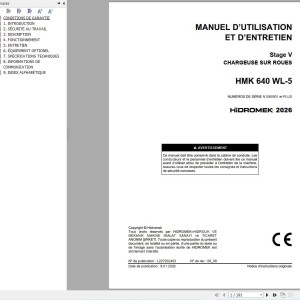 Hidromek HMK640WL-5 Stage5 Operation Manual L227202403 2026 FR