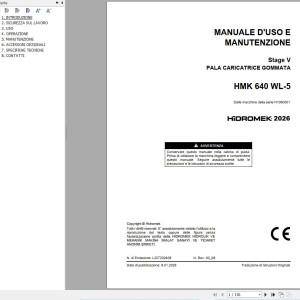 Hidromek HMK640WL-5 Stage5 Operation Manual L227202408 2026 IT