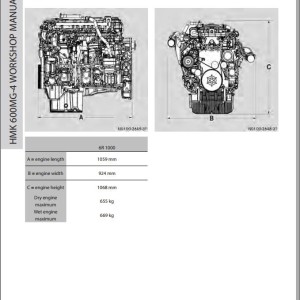 Hidromek HMK 600MG-4 Engine Workshop Manual R60014601