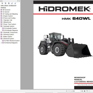 Hidromek HMK 640WL Workshop Manual L227200501