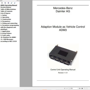 Mercedes-Benz Daimler AG ADM3 Operating Manual PDF