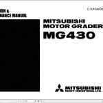 Mitsubishi MG430 Operation Maintenance Manual 99170-40170