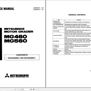 Mitsubishi MG460 MG560 Service Manual