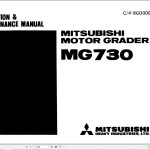 Mitsubishi MG730 Operation Maintenance Manual 99160-90130