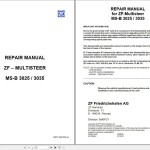 ZF MS-B 3025 MS-B 3035 Operation Workshop Manual PDF