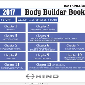 Hino 2017 Body Builder Book Chassis Guide USA