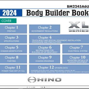 Hino 2024 Body Builder Book Chassis Guide USA