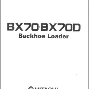 Hitachi BX70 BX70D Operation Manual EM61A-1-1
