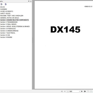 Hitachi DX145 Service Manual KM601E-01