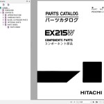 Hitachi EX215W Components Parts Catalog PEX215W-1-1