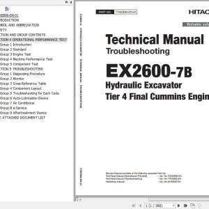 Hitachi EX2600-7B T4F Cummins Engine Technical Manual Operational Principle TTKEB90-EN-01